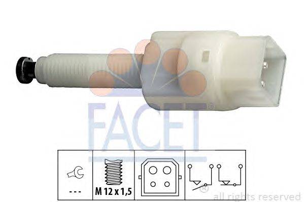 Выключатель фонаря сигнала торможения; Выключатель, привод сцепления (Tempomat) FACET 71126