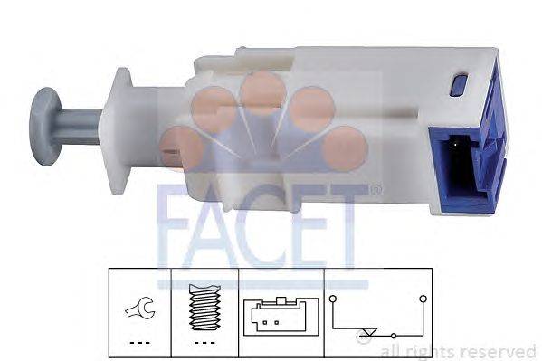 Выключатель фонаря сигнала торможения; Выключатель, привод сцепления (Tempomat) FACET 71241