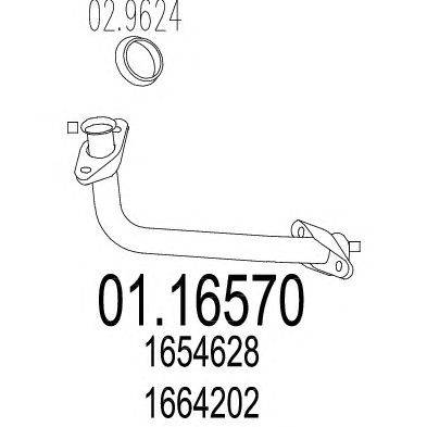 Труба выхлопного газа MTS 01.16570