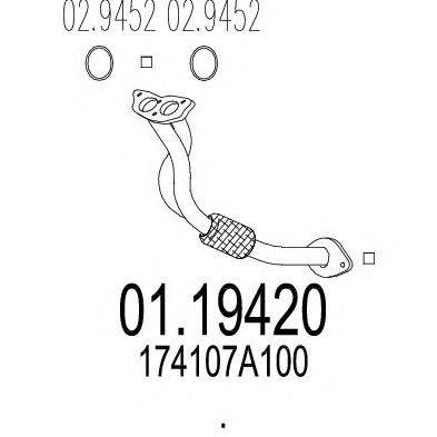 Труба выхлопного газа MTS 01.19420