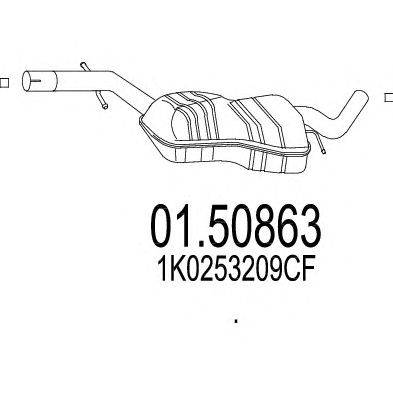Средний глушитель выхлопных газов MTS 01.50863