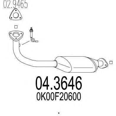 Катализатор MTS 04.3646