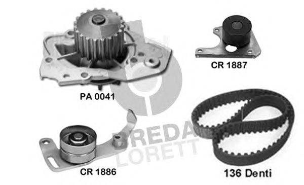 Водяной насос + комплект зубчатого ремня BREDA  LORETT KPA 0123B