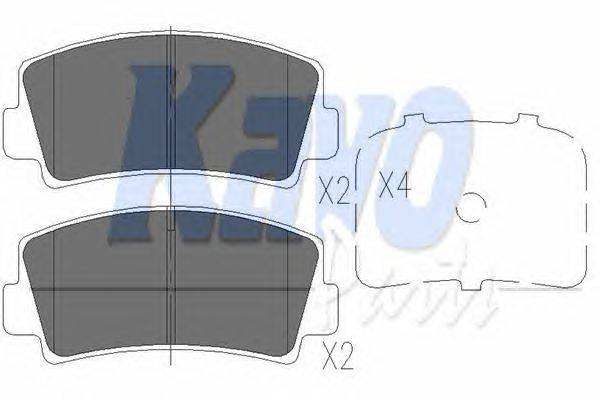 Комплект тормозных колодок, дисковый тормоз KAVO PARTS KBP-4552