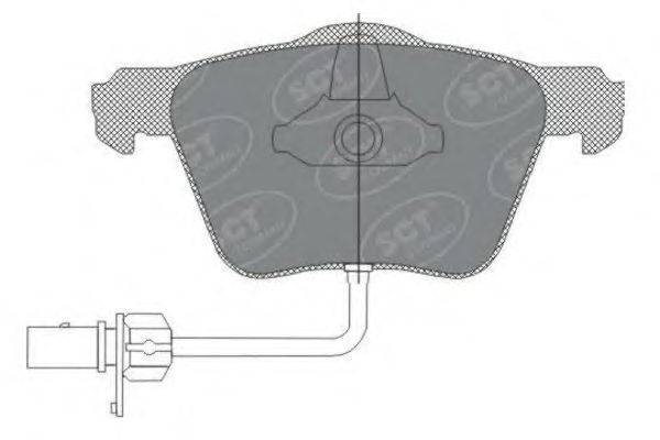 Комплект тормозных колодок, дисковый тормоз SCT Germany SP 282