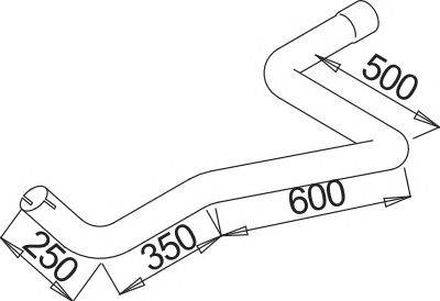 Труба выхлопного газа DINEX 52184