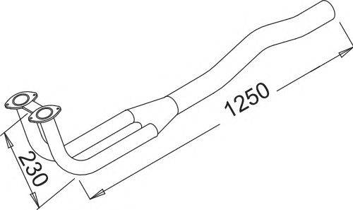 Труба выхлопного газа DINEX 52197