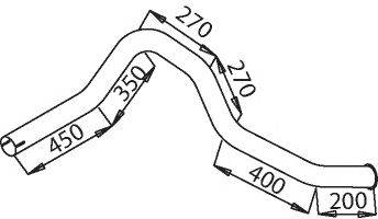 Труба выхлопного газа DINEX 50673