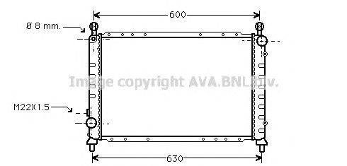 Радиатор, охлаждение двигателя AVA QUALITY COOLING AL2076