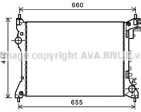 Радиатор, охлаждение двигателя AVA QUALITY COOLING AL2117