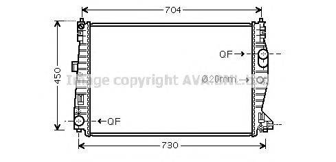 Радиатор, охлаждение двигателя AVA QUALITY COOLING AL2132