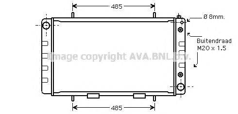 Радиатор, охлаждение двигателя AVA QUALITY COOLING AU2162