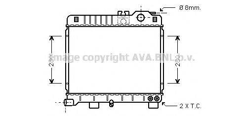 Радиатор, охлаждение двигателя AVA QUALITY COOLING BW2068