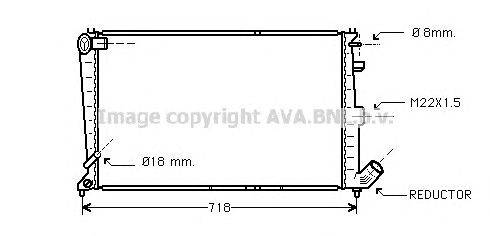 Радиатор, охлаждение двигателя AVA QUALITY COOLING CN2146