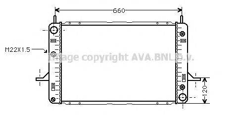 Радиатор, охлаждение двигателя AVA QUALITY COOLING FD2121