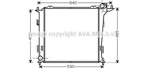 Радиатор, охлаждение двигателя AVA QUALITY COOLING HY2207