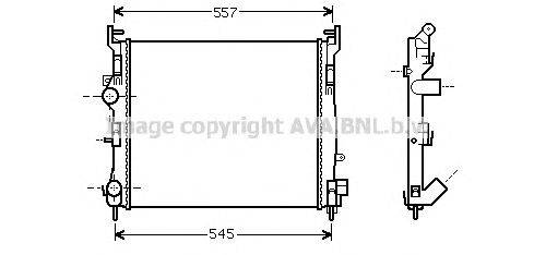 Радиатор, охлаждение двигателя AVA QUALITY COOLING RT2362