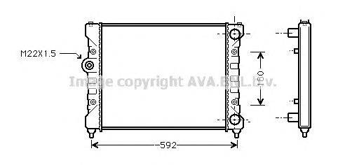 Радиатор, охлаждение двигателя AVA QUALITY COOLING ST2024