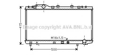 Радиатор, охлаждение двигателя AVA QUALITY COOLING TO2356