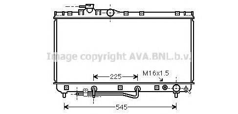 Радиатор, охлаждение двигателя AVA QUALITY COOLING TOA2184