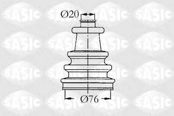 Комплект пылника, приводной вал SASIC 4003405