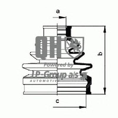 Комплект пылника, приводной вал JP GROUP QJB920