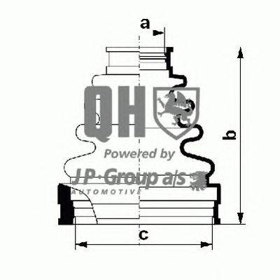Комплект пылника, приводной вал JP GROUP QJB1048