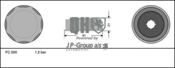 Крышка, резервуар охлаждающей жидкости JP GROUP FC500