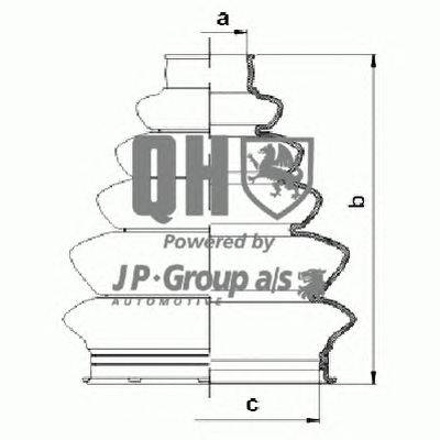 Комплект пылника, приводной вал JP GROUP QJB854