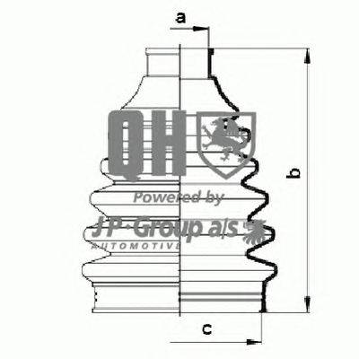 Комплект пылника, приводной вал JP GROUP QJB801