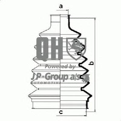 Комплект пылника, приводной вал JP GROUP QJB909