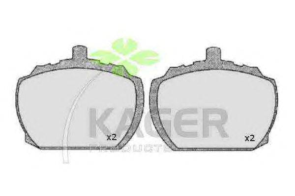 Комплект тормозных колодок, дисковый тормоз KAGER 35-0069