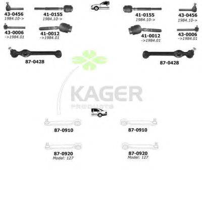 Подвеска колеса KAGER 800189