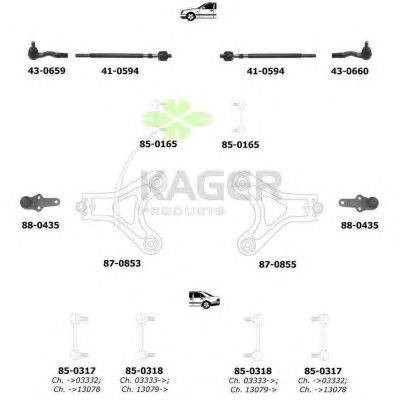 Подвеска колеса KAGER 800729