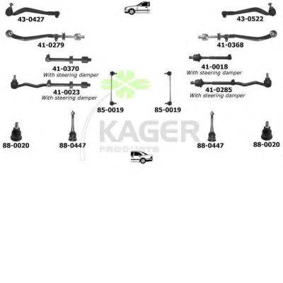 Подвеска колеса KAGER 801073