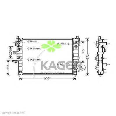 Радиатор, охлаждение двигателя KAGER 310635