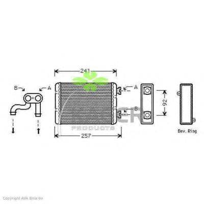 Теплообменник, отопление салона KAGER 32-0181