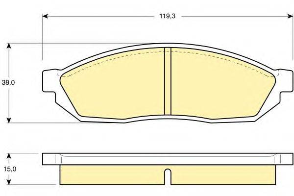 Комплект тормозных колодок, дисковый тормоз GIRLING 20731