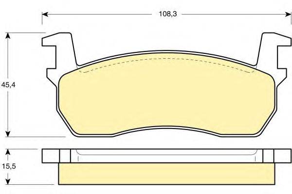 Комплект тормозных колодок, дисковый тормоз GIRLING 6103039