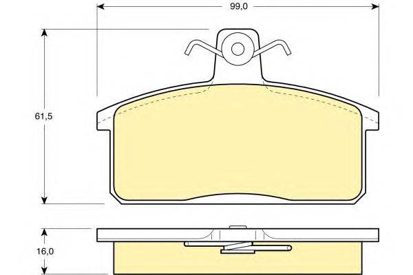 Комплект тормозных колодок, дисковый тормоз GIRLING 6111651