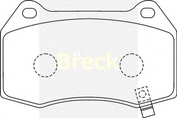 Комплект тормозных колодок, дисковый тормоз BRECK 23142