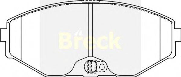 Комплект тормозных колодок, дисковый тормоз BRECK 23184