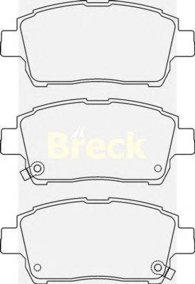 Комплект тормозных колодок, дисковый тормоз BRECK 23512