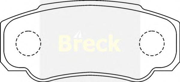 Комплект тормозных колодок, дисковый тормоз BRECK 23921