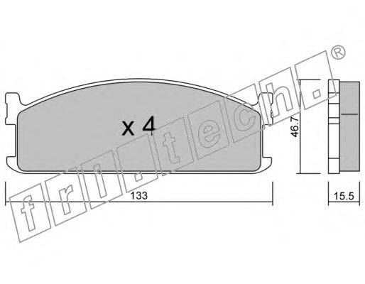 Комплект тормозных колодок, дисковый тормоз fri.tech. 21115