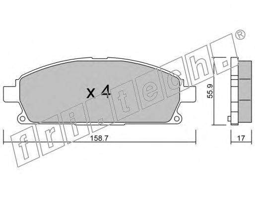 Комплект тормозных колодок, дисковый тормоз fri.tech. 4210