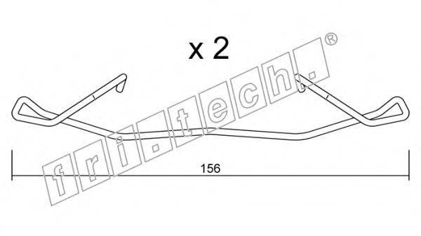 Комплектующие, колодки дискового тормоза fri.tech. KIT.094