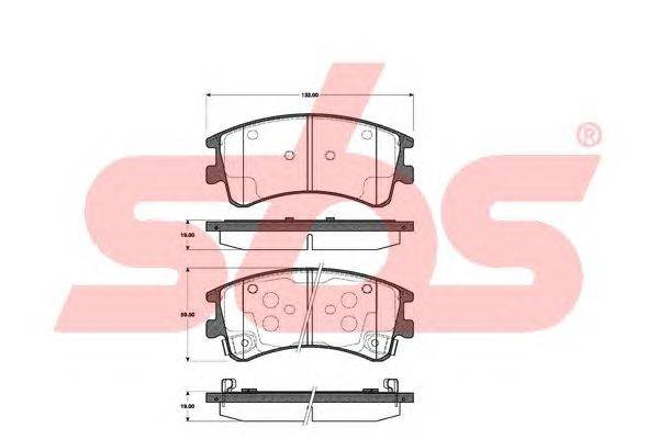 Комплект тормозных колодок, дисковый тормоз sbs 1501223245