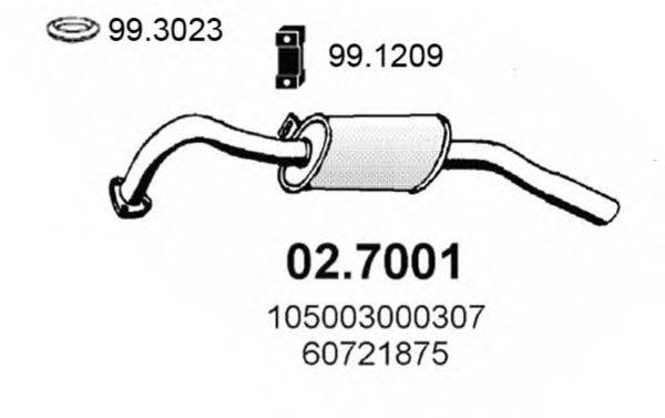 Глушитель выхлопных газов конечный ASSO 02.7001