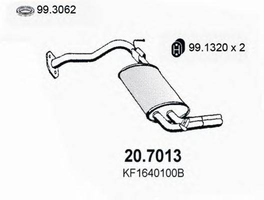 Глушитель выхлопных газов конечный ASSO 207013